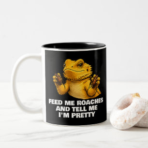 Caneca De Café Em Dois Tons Amante de Dragão Barbudo Engraçado Proprietário de
