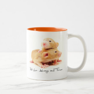Caneca De Café Em Dois Tons Amante do rato sempre e para sempre