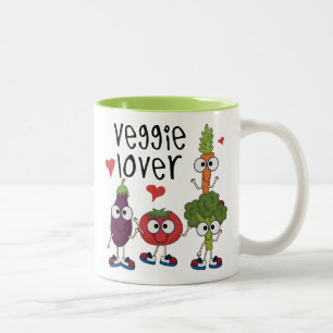 Caneca De Café Em Dois Tons Amante do vegetariano