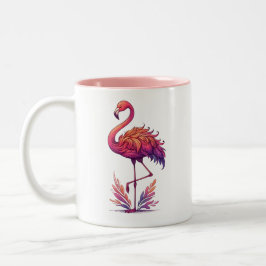 Caneca De Café Em Dois Tons Amante Flamingo