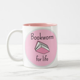 Caneca De Café Em Dois Tons Amantes de Livros Minhocas de Livros