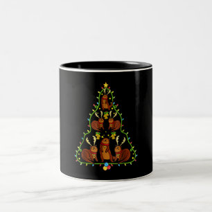 Caneca De Café Em Dois Tons Amantes do Natal Livre do Natal