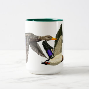 Caneca De Café Em Dois Tons Amantes do Pato de Mallard