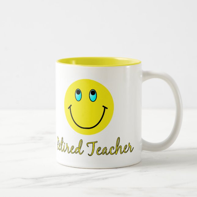 Caneca De Café Em Dois Tons AMARELO aposentado do professor (Direita)