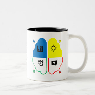 Caneca De Café Em Dois Tons Amarelo Azul HBDI