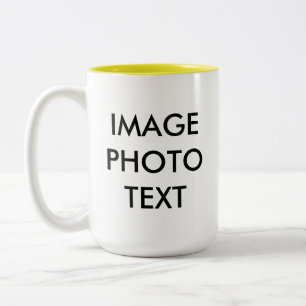 Caneca De Café Em Dois Tons AMARELO-Bicicleta