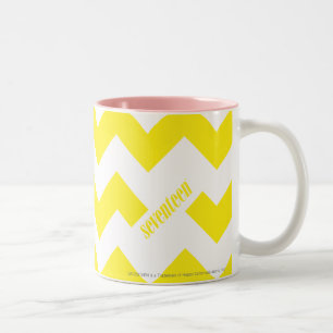 Caneca De Café Em Dois Tons Amarelo do ziguezague