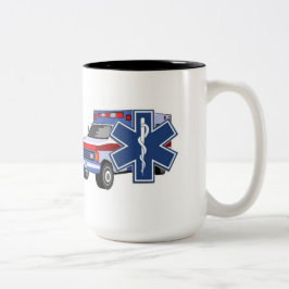Caneca De Café Em Dois Tons Ambulância do EMS