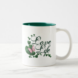 Caneca De Café Em Dois Tons Ame a vida