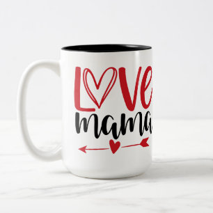 Caneca De Café Em Dois Tons Ame Mamãe 