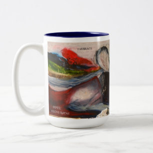 Caneca De Café Em Dois Tons "Ame-me, mas deixe-me selvagem"
