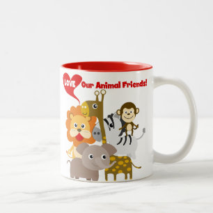 Caneca De Café Em Dois Tons Ame Os Nossos Amigos Animais
