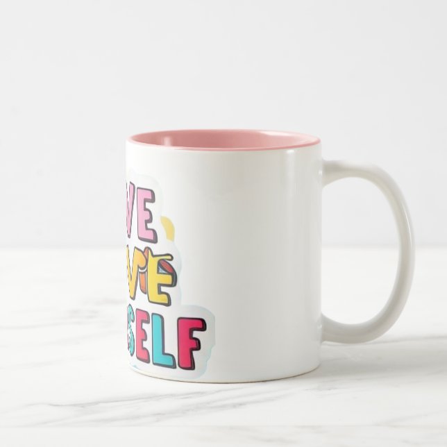 Caneca De Café Em Dois Tons Ame-se (Direita)