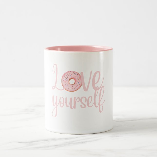 Caneca De Café Em Dois Tons Ame-Se Café Mug (Centro)