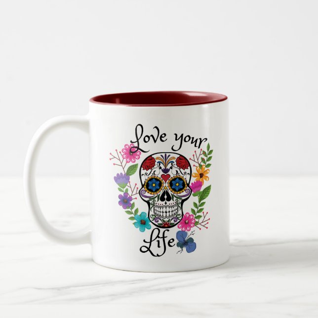 Caneca De Café Em Dois Tons Ame sua vida (Esquerda)