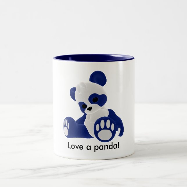 Caneca De Café Em Dois Tons Ame uma panda! (Centro)