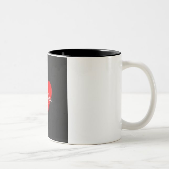 Caneca De Café Em Dois Tons "Ame Você" Cama Cerâmica - Perfeito para Alguém (Direita)