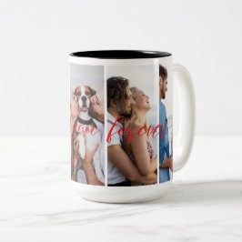 Caneca De Café Em Dois Tons Ame Você Para Sempre Personalizar A Colagem De Fot