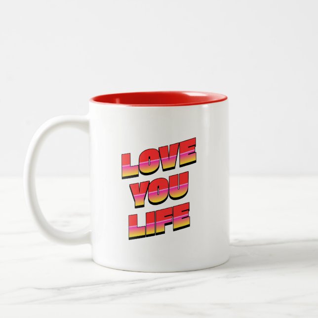 CANECA DE CAFÉ EM DOIS TONS AME VOCÊ VIDA (Esquerda)