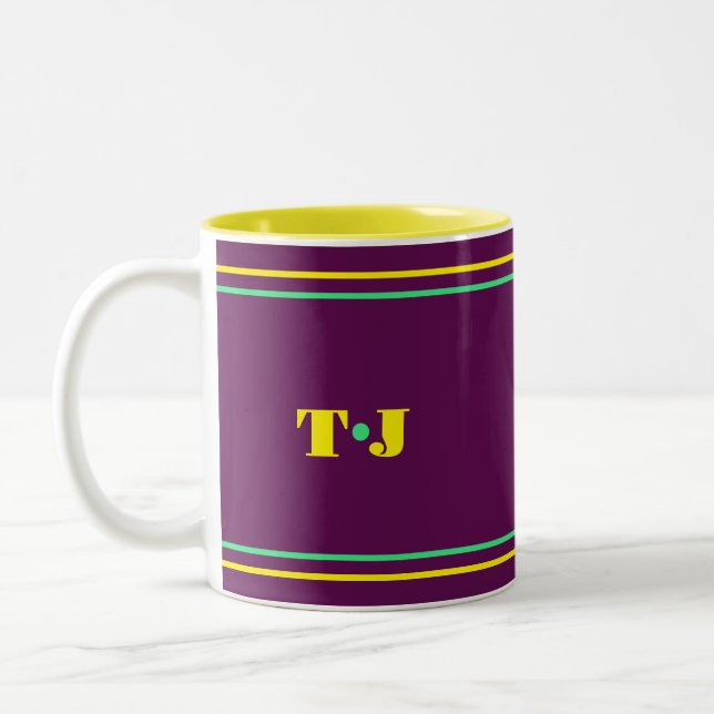 Caneca De Café Em Dois Tons Ameixa  (Esquerda)