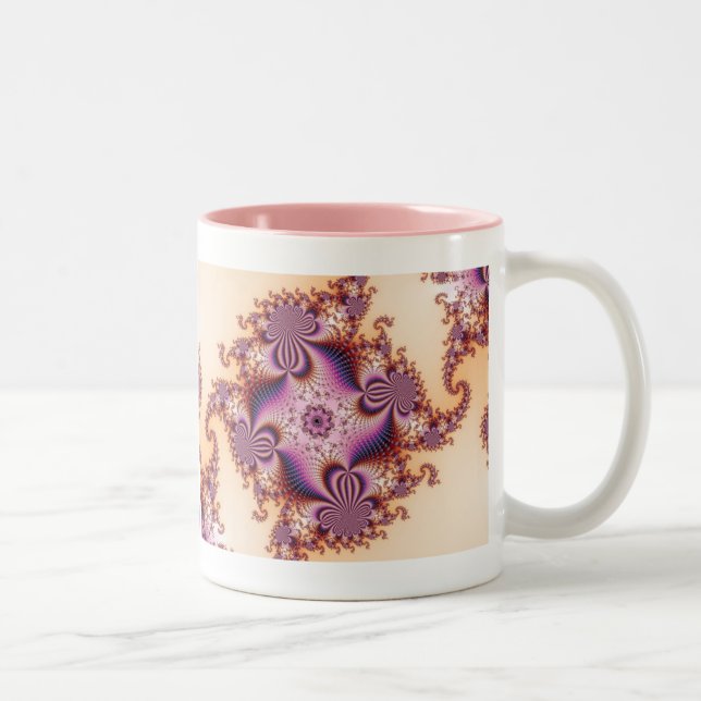 Caneca De Café Em Dois Tons Ameixas de Açúcar - Fractal (Direita)