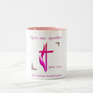 Caneca De Café Em Dois Tons Amem-se uns aos outros