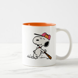 Caneca De Café Em Dois Tons Amendoins   Snoopy no Bat