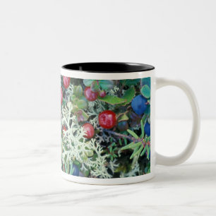 Caneca De Café Em Dois Tons América do Norte, EUA, Alasca, Paisagem, bagas