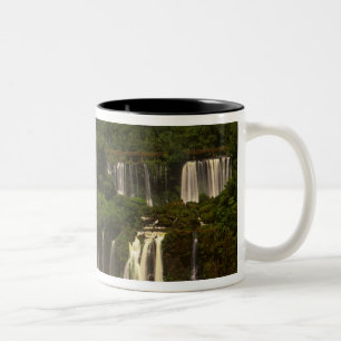 Caneca De Café Em Dois Tons América do Sul, Argentina, Brasil, Cataratas do Ig