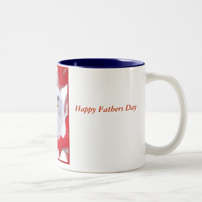 Caneca De Café Em Dois Tons AmericaIsOneNationUnderGod2, dia dos pais feliz,… (Direita)