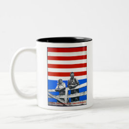 Caneca De Café Em Dois Tons American Flag Vintage Photos USA Old Aest