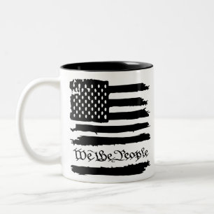 Caneca De Café Em Dois Tons American Flag We The Pessoas
