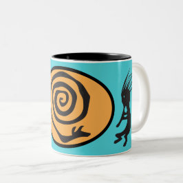 Caneca De Café Em Dois Tons American Indian Kokopelli - Mug de café com dois t