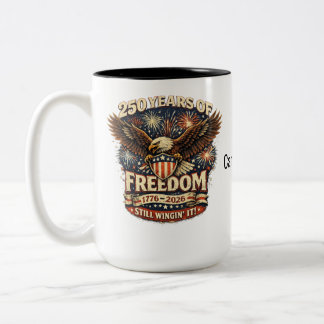 Caneca De Café Em Dois Tons Americano 250 Anos de Liberdade Ainda Improvisando