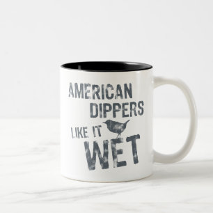 Caneca De Café Em Dois Tons Americano Dippers Like It Wet