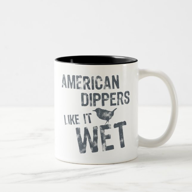 Caneca De Café Em Dois Tons Americano Dippers Like It Wet (Direita)