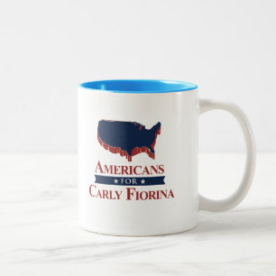 Caneca De Café Em Dois Tons Americanos para Carly Fiorina em 2016