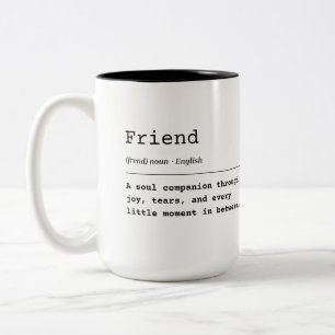 Caneca De Café Em Dois Tons Amigo - Um Companheiro De Almas
