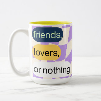 Caneca De Café Em Dois Tons Amigos, Amantes ou Nada | Cotações de Café Mug