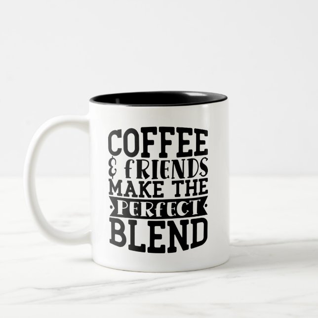 Caneca De Café Em Dois Tons Amigos Coffee Mug | Mug de Amizade | (Esquerda)