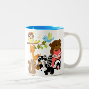Caneca De Café Em Dois Tons Amigos da floresta