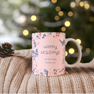 Caneca De Café Em Dois Tons Amigos da Floresta de Natal no Bosque de Inverno