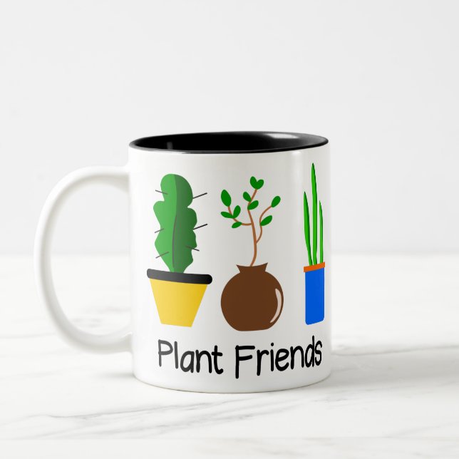 Caneca De Café Em Dois Tons amigos das plantas (Esquerda)