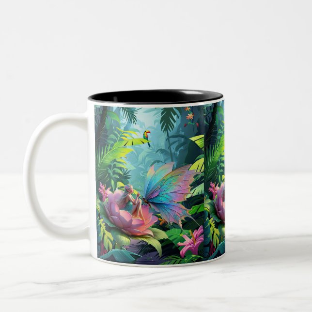 Caneca De Café Em Dois Tons Amigos do Jardim (Esquerda)