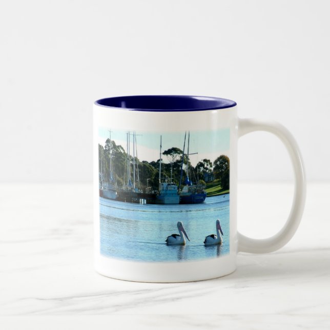 Caneca De Café Em Dois Tons Amigos dos pelicanos (Direita)