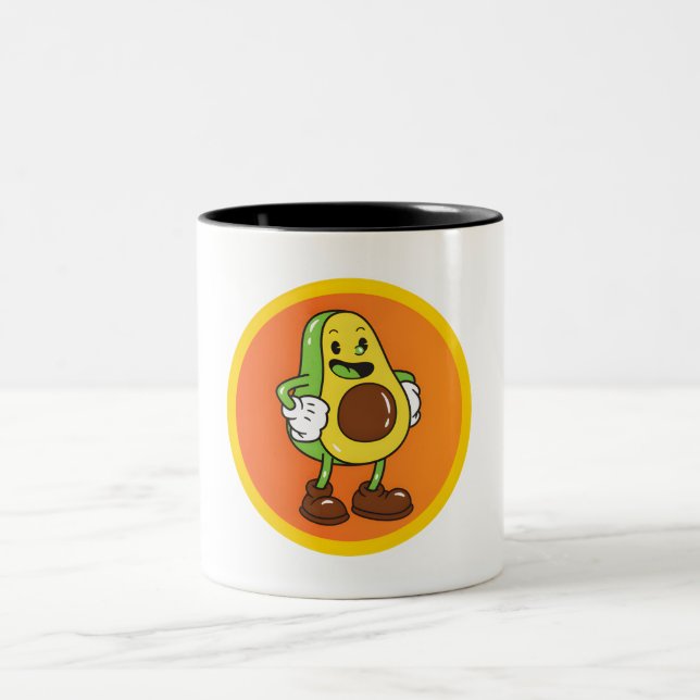 Caneca De Café Em Dois Tons Amigos Frutas (Centro)