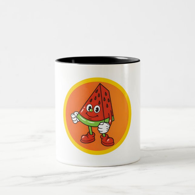 Caneca De Café Em Dois Tons Amigos Frutas (Centro)