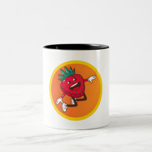 Caneca De Café Em Dois Tons Amigos Frutas