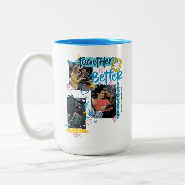 Caneca De Café Em Dois Tons AMIGOS™ | Juntos é melhor (Esquerda)