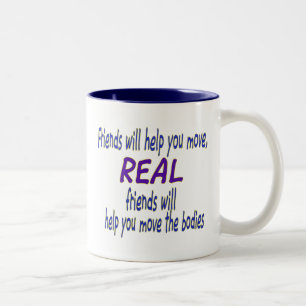 Caneca De Café Em Dois Tons Amigos reais